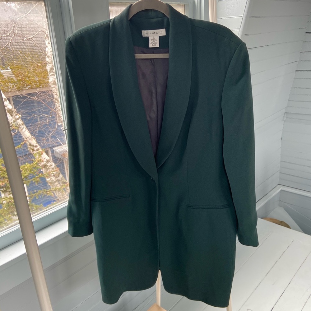 Extra Long Emerald Blazer - image 1